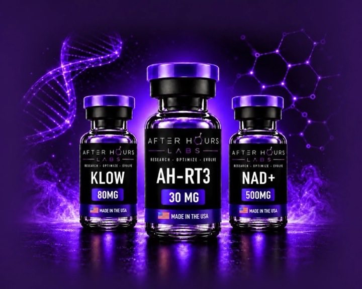 KLOW, AH-RT3 and NAD+ vials